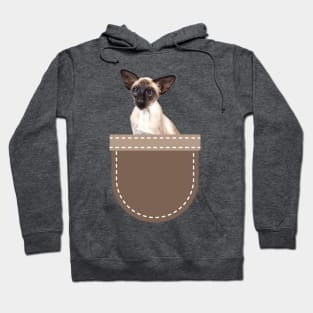 Cat in Pocket (Siamese Cat) Hoodie